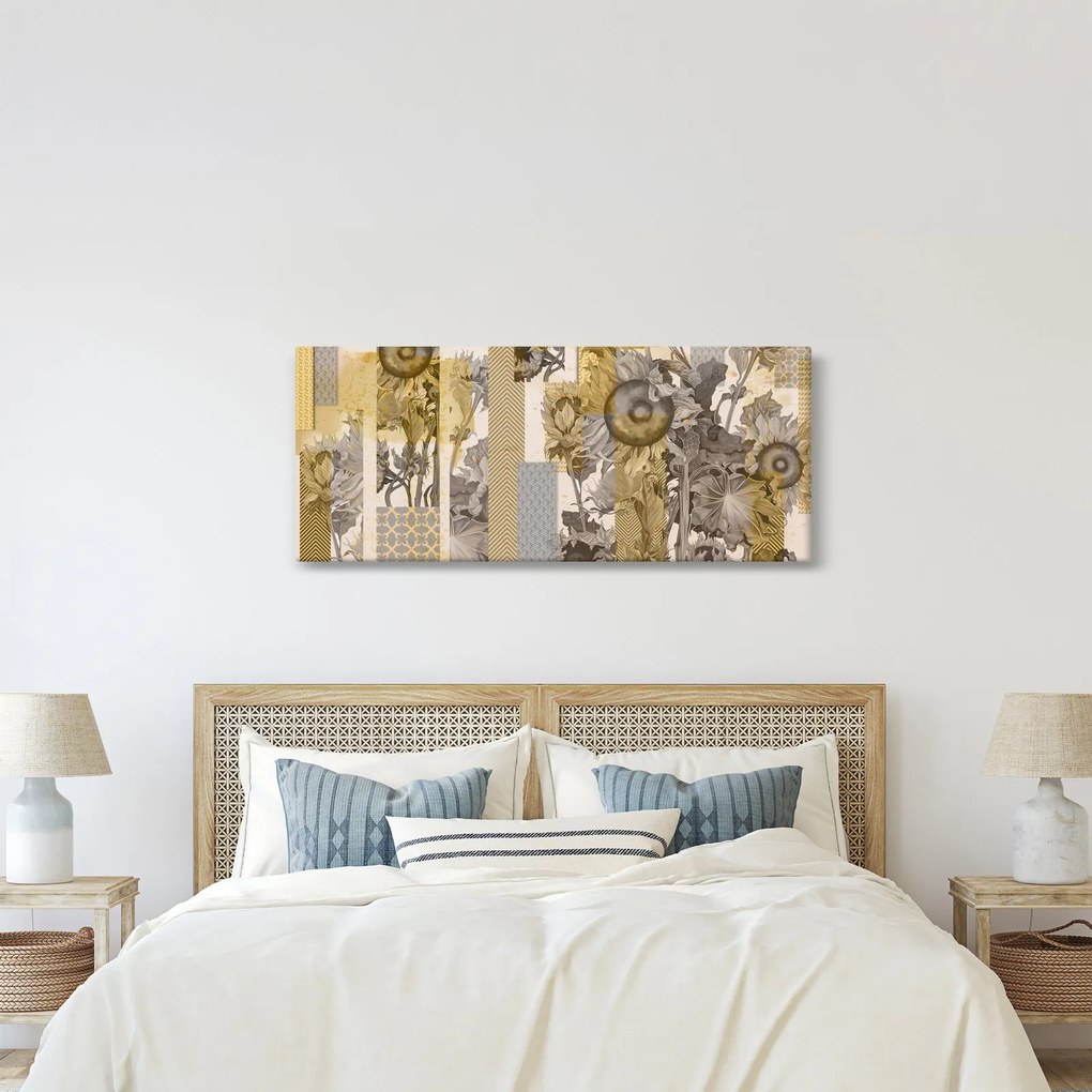 Obraz - Koláž so slnečnicami (120x50 cm)