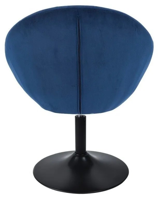 LuxuryForm DESIGN Kreslo VERA VELUR na čiernom tanieri - modré