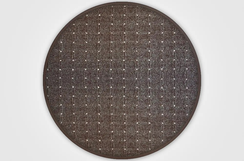 Vopi koberce AKCE: 80x80 cm Kusový koberec Udinese hnědý kulatý - 80x80 (průměr) kruh cm