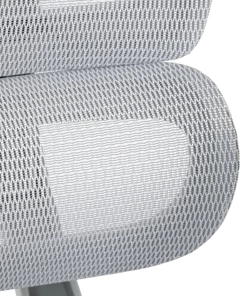 Kancelárska ergonomická stolička PORTE — sieťovina, sivá