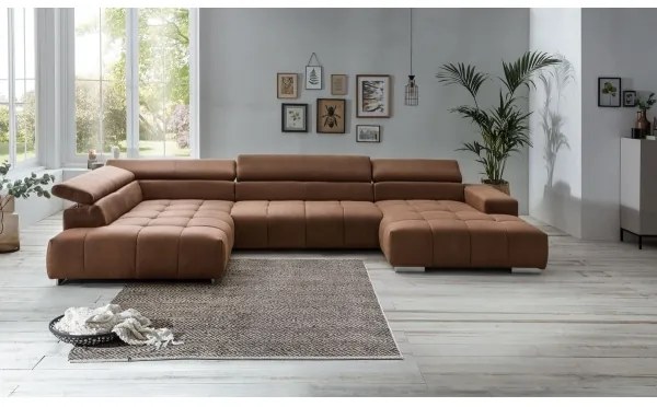 Rohová sedacia súprava do U TROPEA ľavá hnedá
