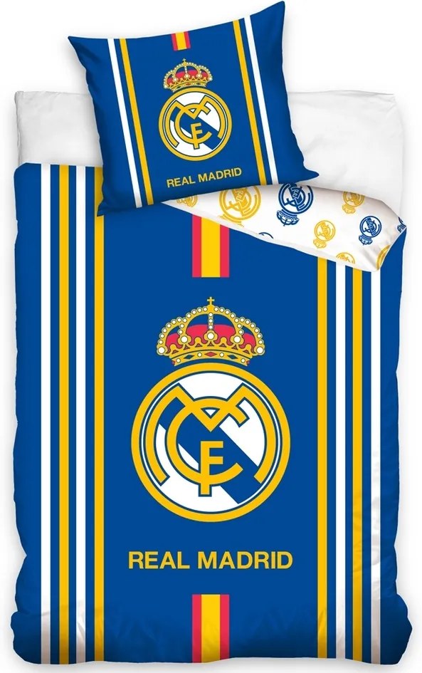 CarboTex Bavlnené obliečky Real Madrid Centro Amarillo, 140 x 200 cm, 70 x 80 cm
