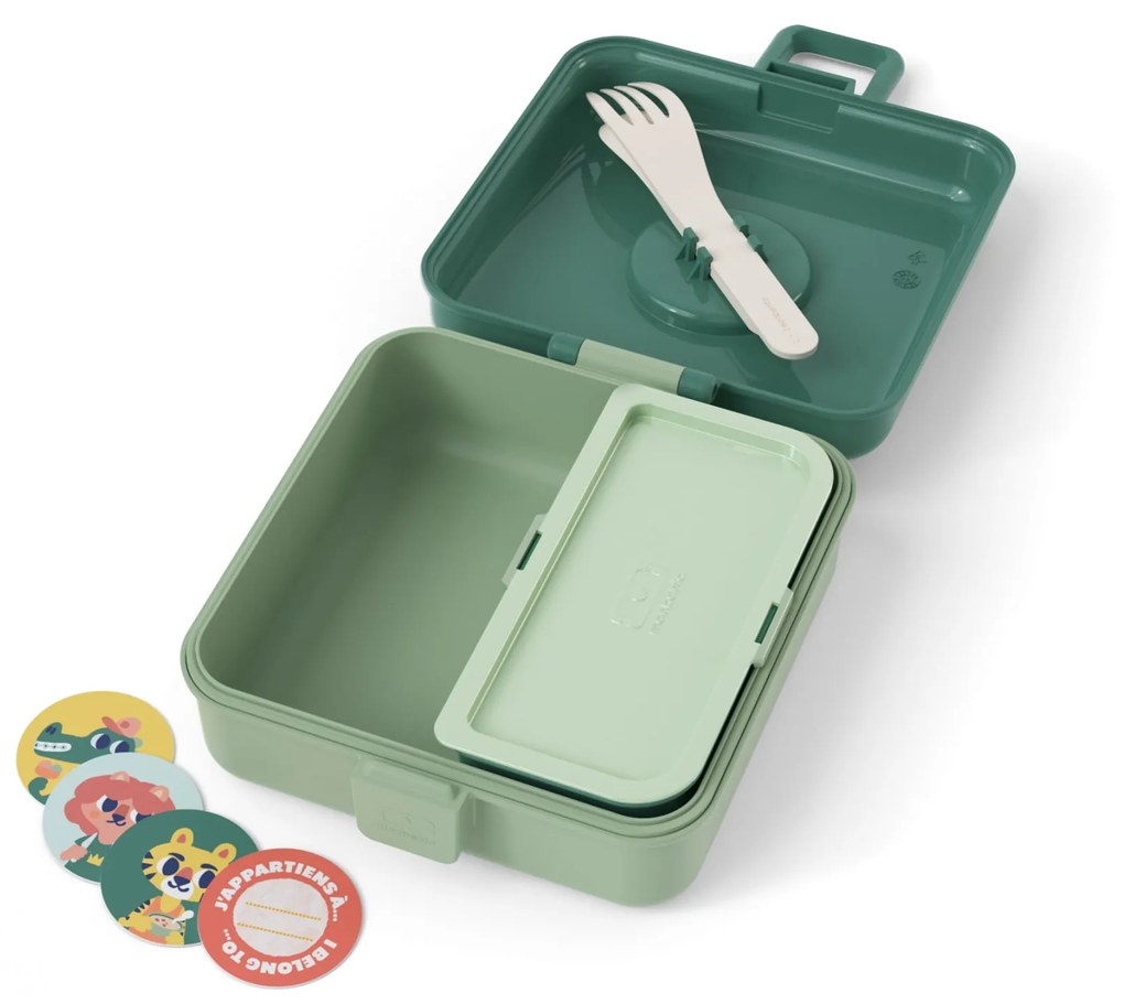 monbento Desiatový box Monbento Snacky Green Forest 850 ml