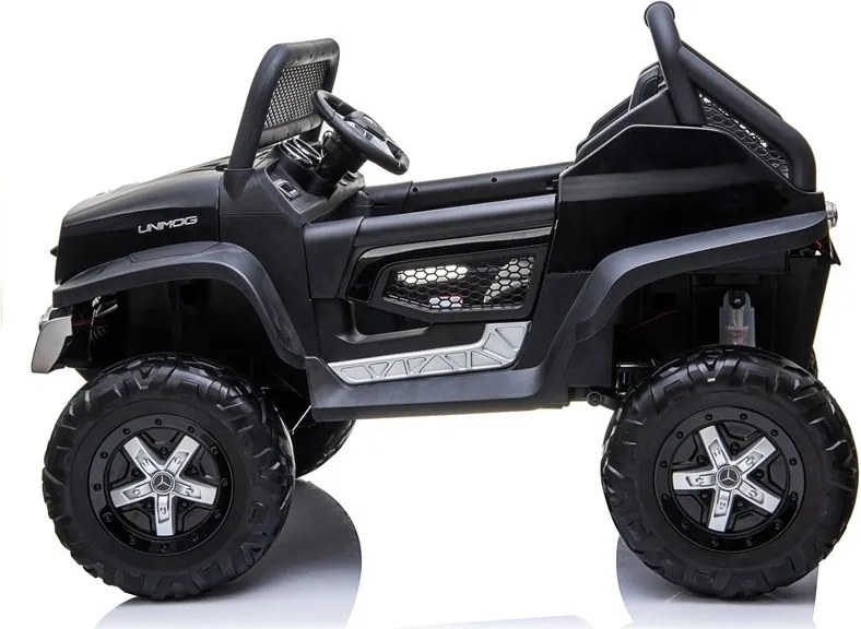 LEAN CARS Elektrické autíčko Mercedes Unimog čierne
