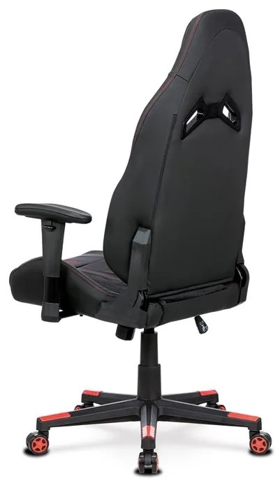 Autronic BONTEC Herné kreslo, hojdací mechanizmus, čierna látka, KA-F07 RED Farba: Čierna