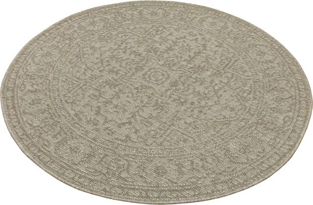 Obojstranný koberec BRUSSELS 205989/10610 béžový / krémový kruh