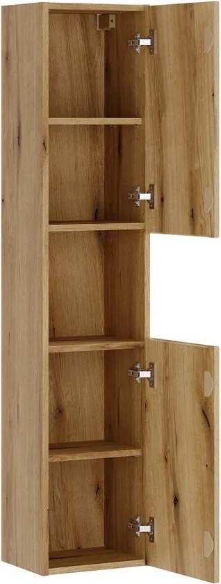 Koupelnová sestava Nova Gaja s deskou, umyvadlem a skříňkami 50 cm dub coast evoke