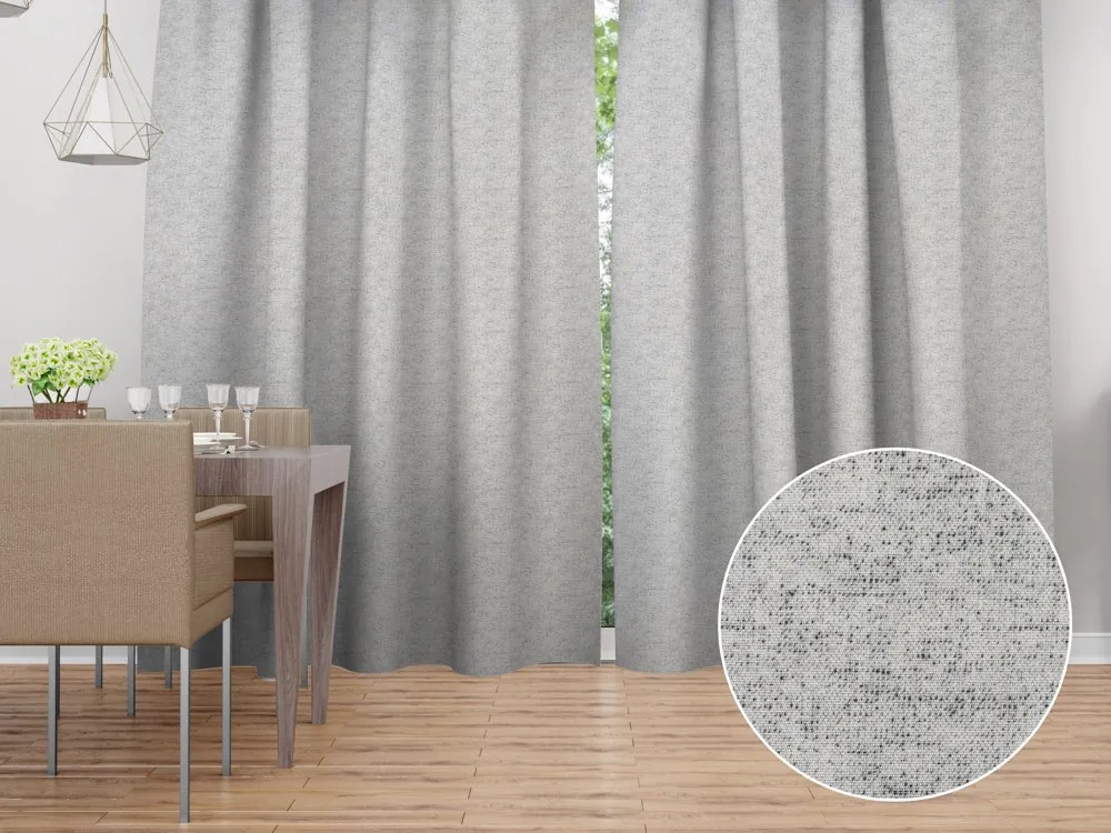 Biante Dekoračný záves PML-118 Sivá režná 145x140 cm