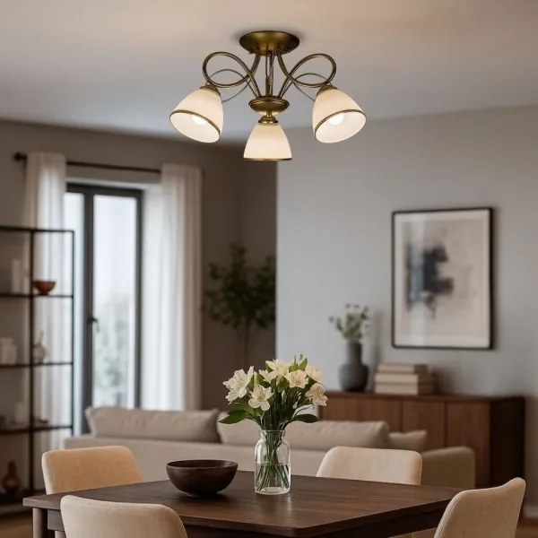 Brilagi - prisadený luster FRED 3xE27/60W/230V, priemer 59 cm, zlatý