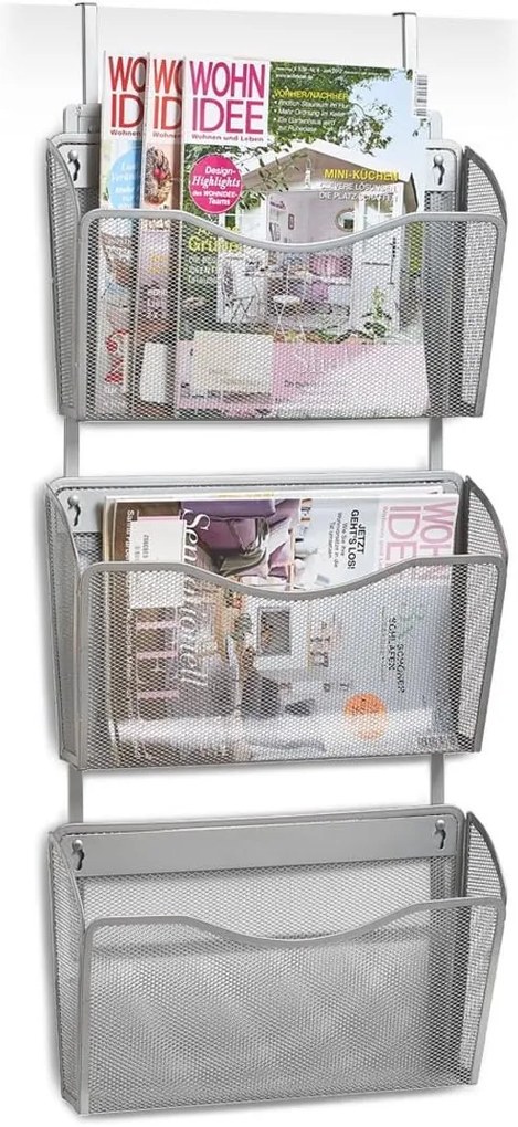Zeller Present Závesný kovový organizér na časopisy, 3 úrovne, MESH