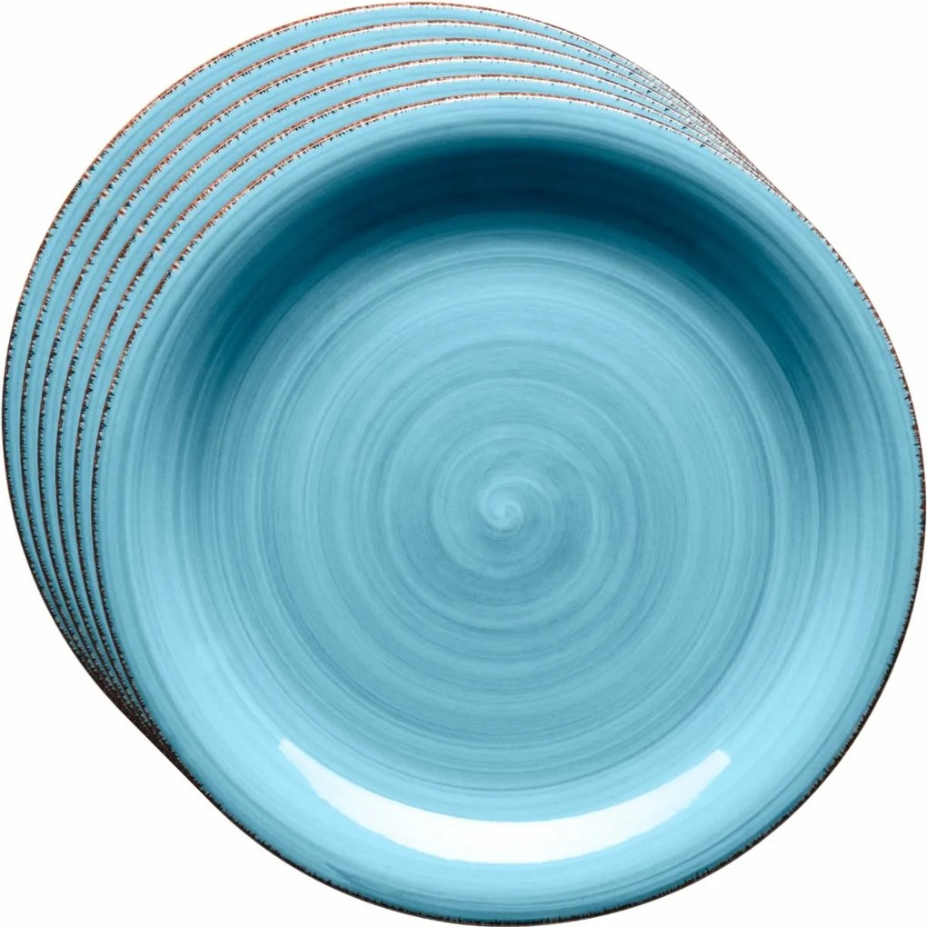 Mäser Súprava 6 dezertných tanierov Bel Tempo, 19,5 cm, modrá