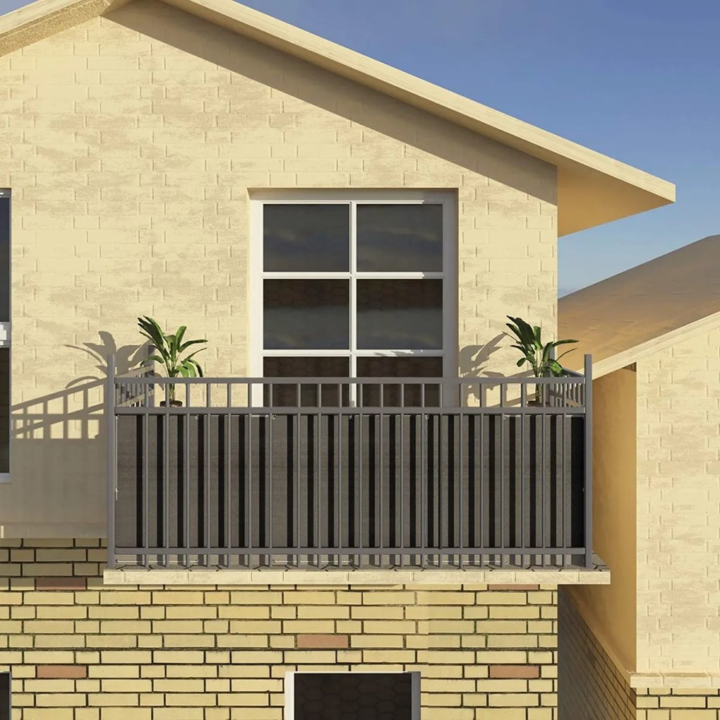 Balkónová zástena Ral 1x5 m šedá