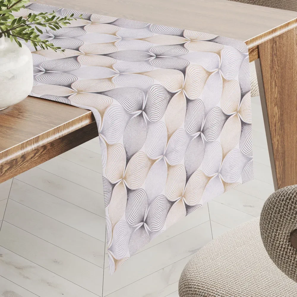 Biante Dekoračný behúň na stôl PML-031 Designové geometrické obrazce na bielom 45x120 cm