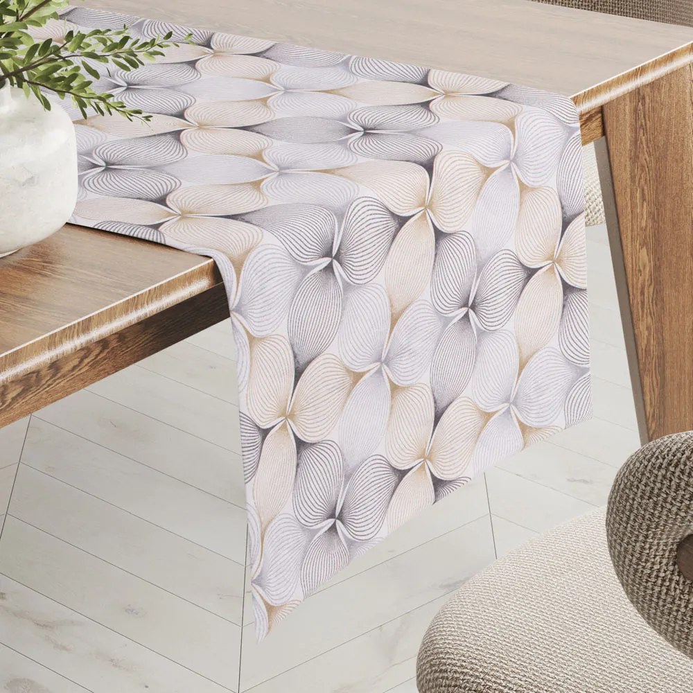 Biante Dekoračný behúň na stôl PML-031 Designové geometrické obrazce na bielom 45x180 cm