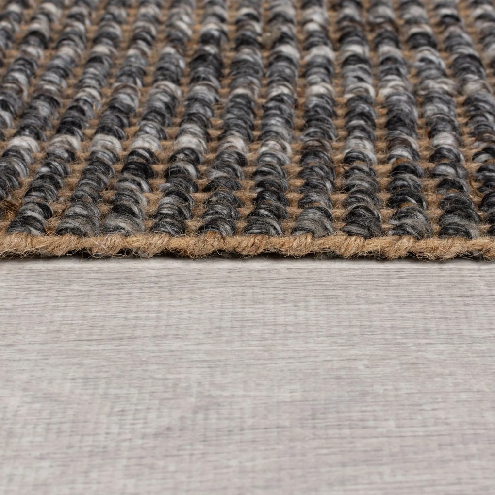 Flair Rugs, Behúň Mottle Jute Ombre Grey, 60x230, šedá, chodba / predsieň
