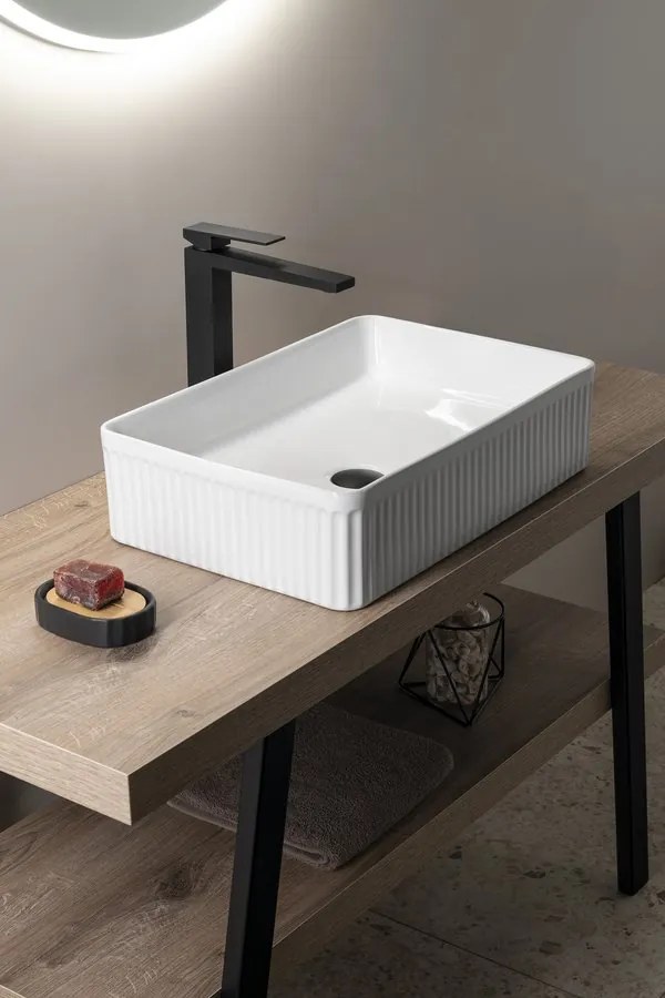 Sapho Sapho, PICOBELLO keramické umývadlo na dosku 50x43cm, biela, AR485