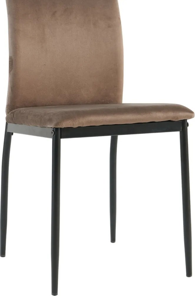 Jedálenská stolička Mette, hnedá látka