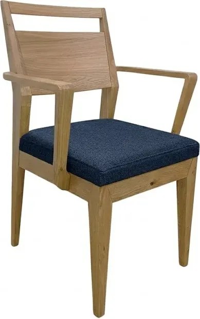 Moderná jedálenská stolička EV s pod-rúčkami a textilným sedákom, 57x55x90 cm Urban 13