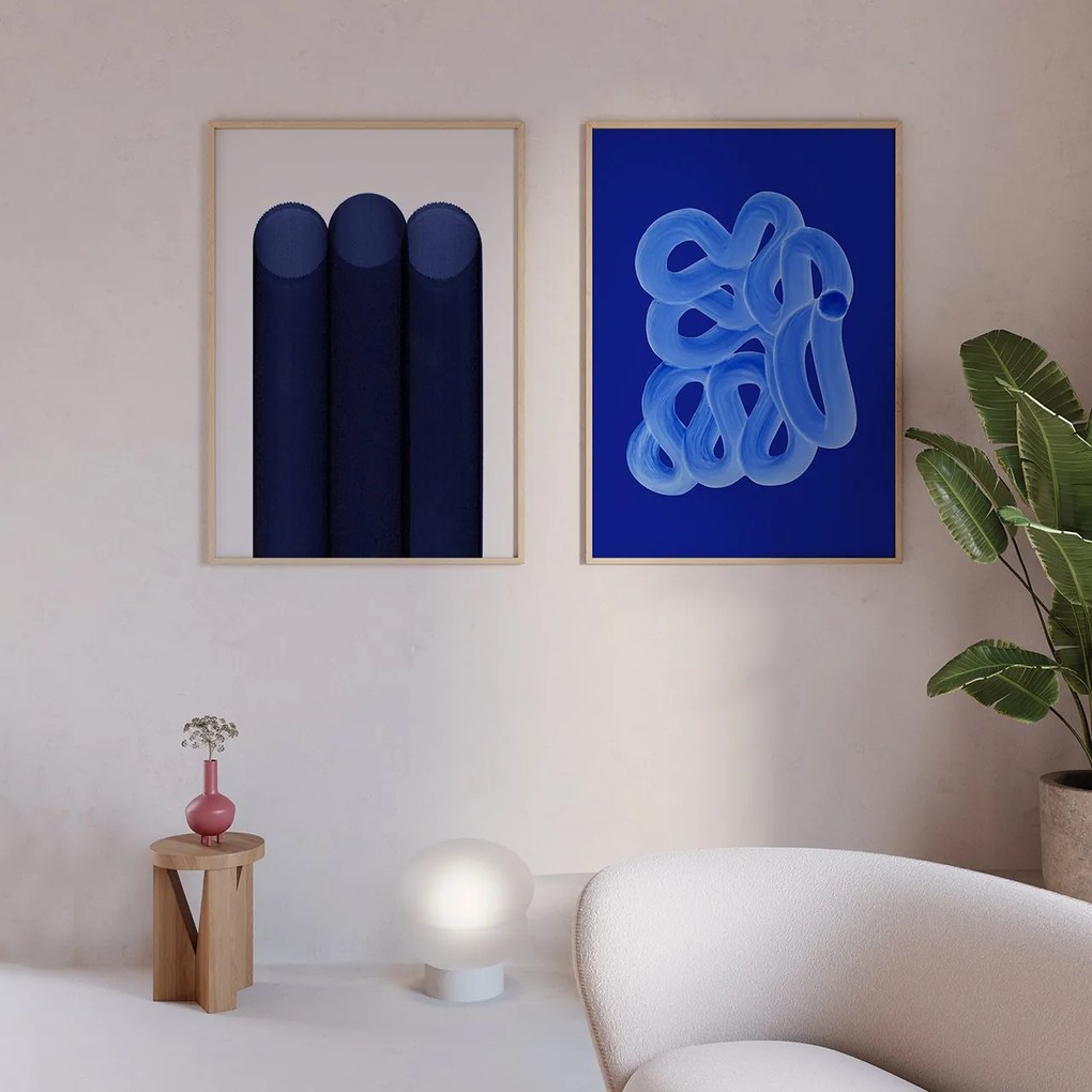 Plagát Blue Pipes 50 × 70 cm 50 × 70 cm