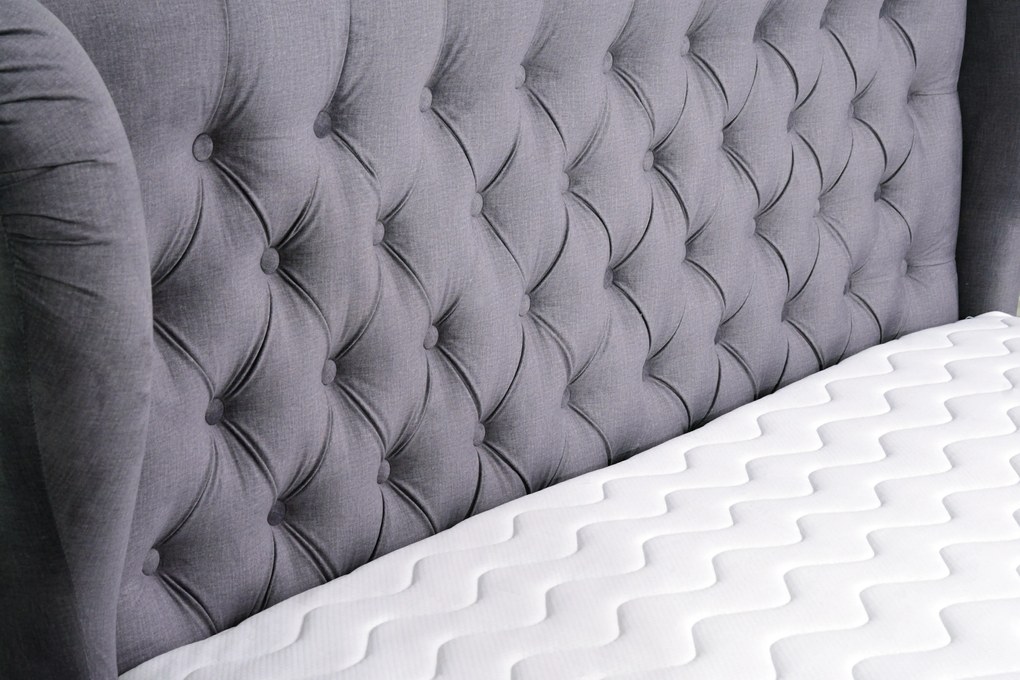 Manželská posteľ Boxspring 180 cm Ortun (fialová) (s matracom). Akcia -20%. Vlastná spoľahlivá doprava až k Vám domov. 1033266