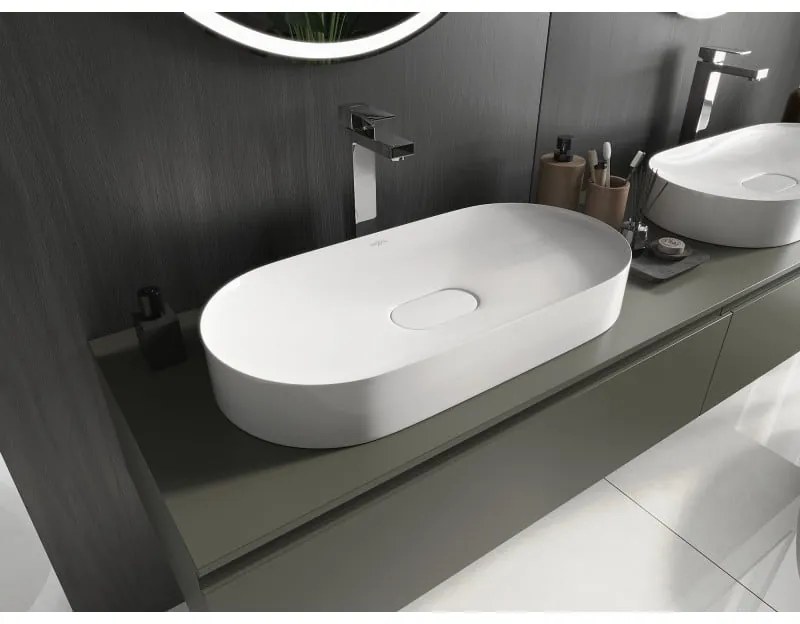 Mexen Sofia, umývadlo na dosku z konglomerátu 70 x 35 cm, biela, 23067001