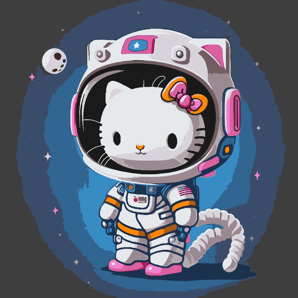 Gario Maľovanie podľa čísel Hello Kitty Rozmery: 80 x 80 cm, Rámovanie: S vnútorným rámom