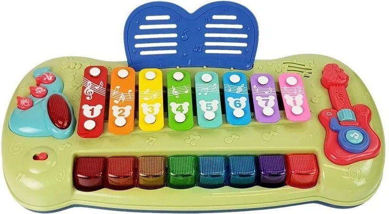 LEAN Interaktívny detský klavír - piano, činely