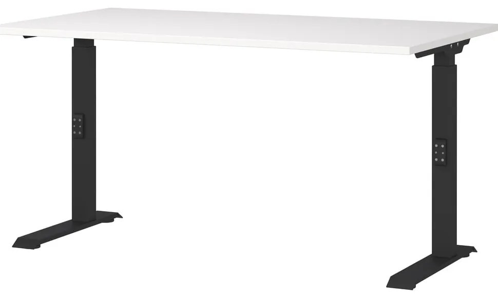Pracovný stôl s nastaviteľnou výškou s bielou doskou 80x140 cm Downey – Germania