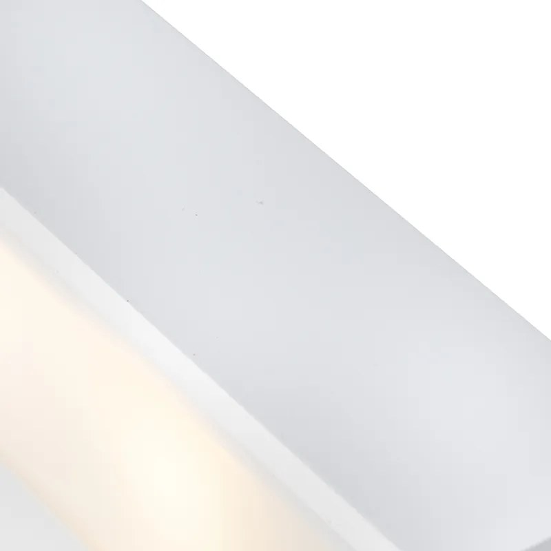 Dizajnová obdĺžniková nástenná lampa biela 25 cm - Houx