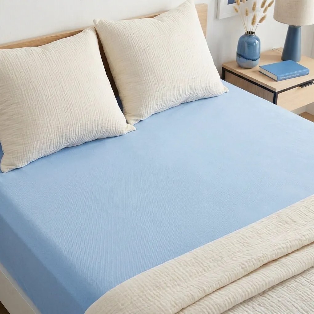 4Home jersey prestieradlo DELUXE modrá, 180 x 200 cm, 180 x 200 cm
