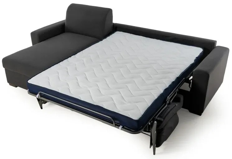 Rohová sedacia súprava na každodenné spanie ONE s rozkladom, Ľavá, 140, tm. šedá (jazz 22 graphite)