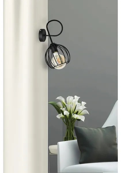 Nástenné svietidlo OXFORD 1xE27/15W/230V čierna