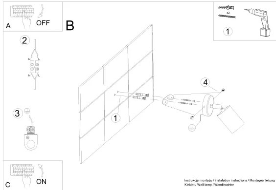Sollux SL.1290 - Nástenné bodové svietidlo VERDO 1xGU10/10W/230V čierna