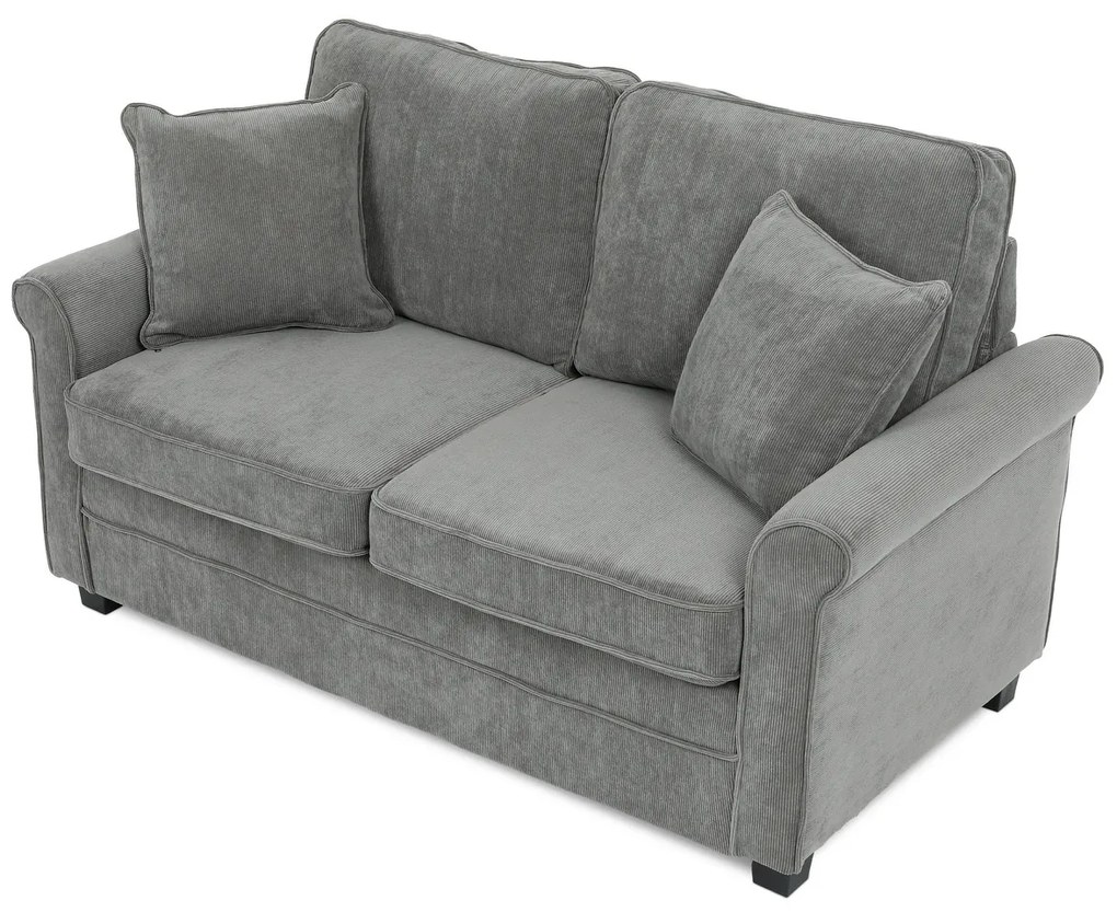 Dvojmiestna pohovka ASB-4170 GREY2, manžestr, sivá