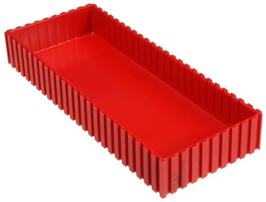 Plastová krabička na náradie 35-100x250 mm, červená
