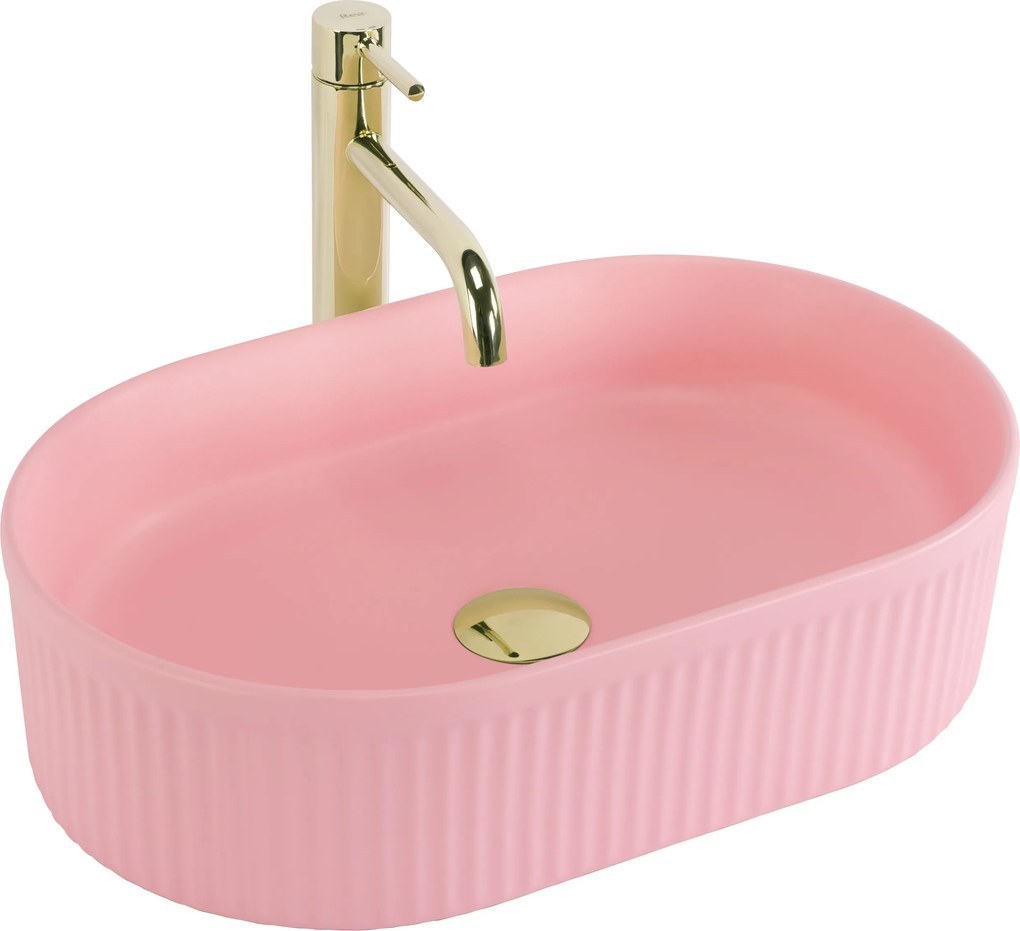 Keramické umývadlo na dosku REA VANDA Bubble Gum mat