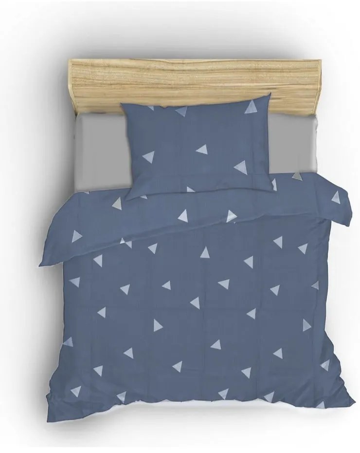 Modré obliečky na dvojlôžko 200x200 cm Üçgen – Mijolnir