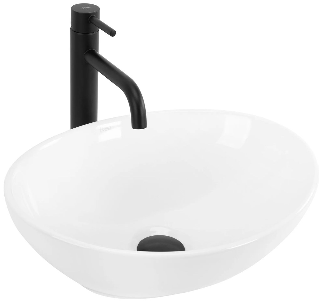 Rea Sofia, umývadlo na dosku 41x35 cm, biela, REA-U0133