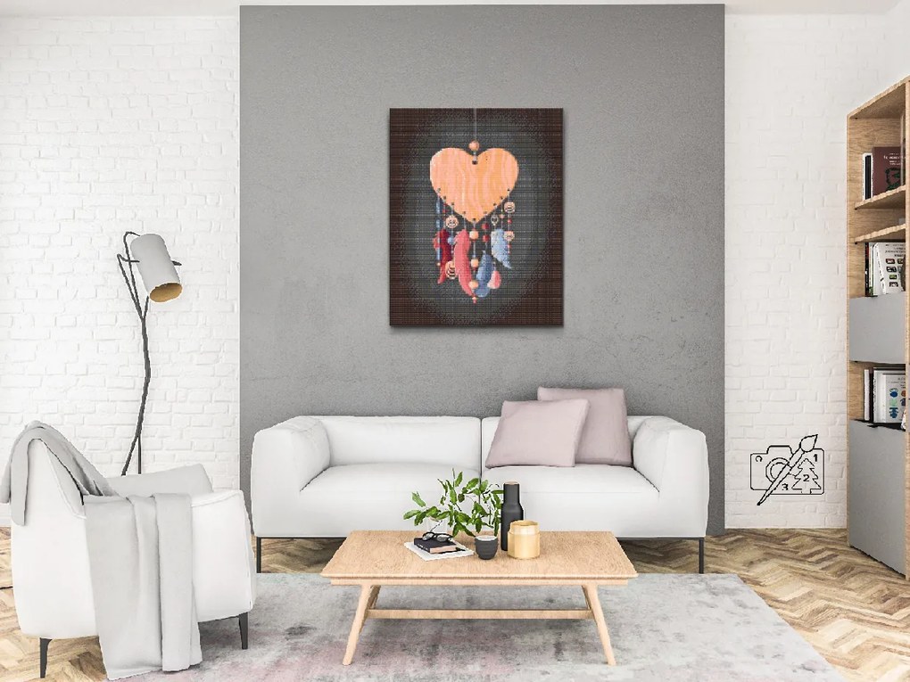Gario Diamantové maľovanie Lapač snov Rozmery: 80 x 100 cm, Rámovanie: S vnútorným rámom, Diamanty: Štvorcové