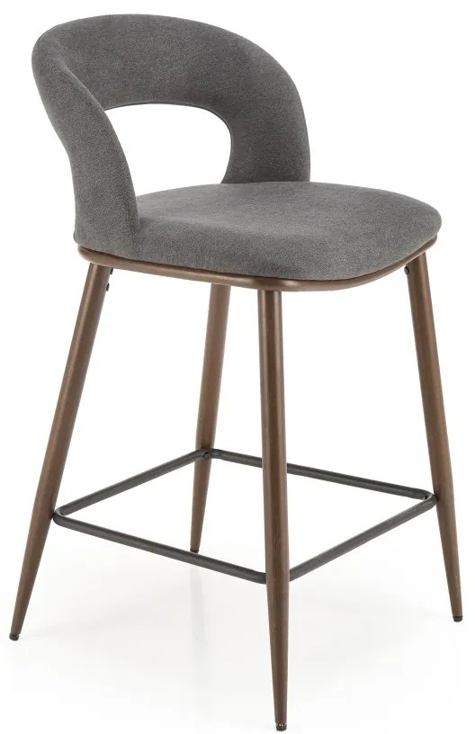 Barová stolička H114 sivá/orech