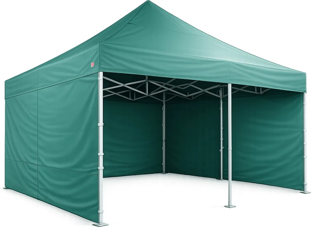 Rozkladací stan 5x5m - hliníkový hexagon profi, Zelená
