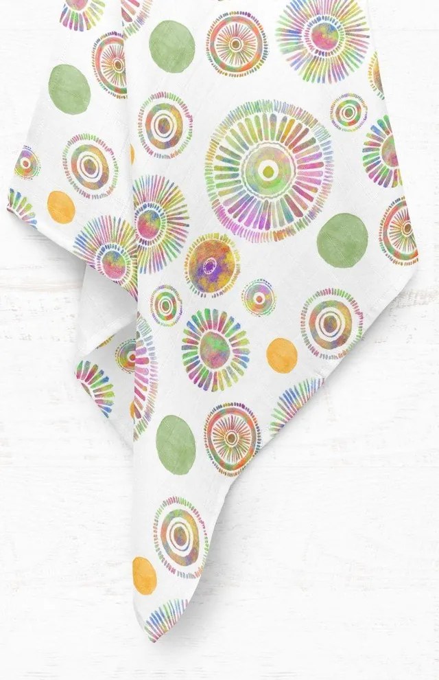 Biela mušelínová detská deka 75x100 cm Maya – Mijolnir