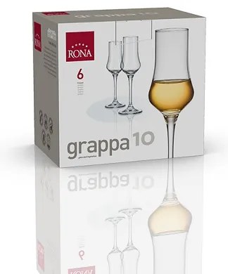 Rona GRAPPA poháre na destiláty 100 ml, 6 ks