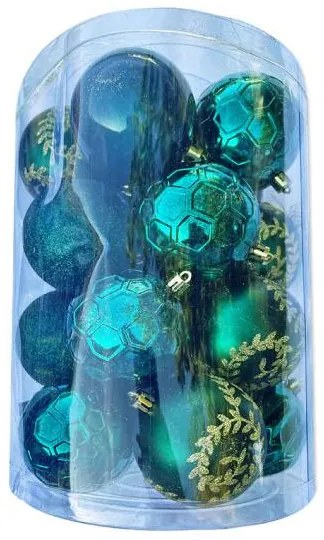 DECOLED Plastové gule, d. 8 cm, 20x tmavozelené