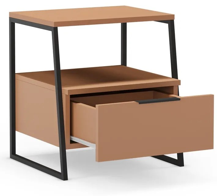 Nočný stolík v tehlovej farbe Velia – Marckeric