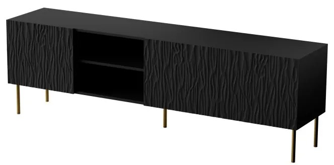 TV stolek Jungle 190 cm černý/zlatý