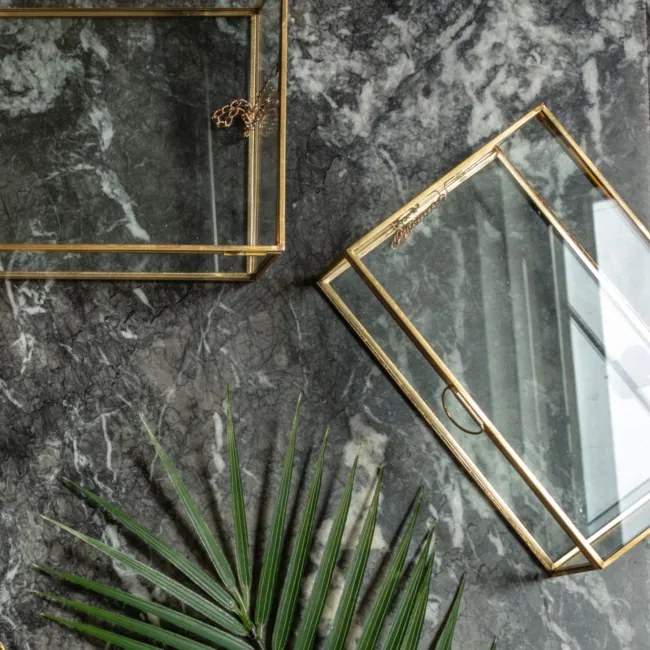 Šperkovnica GRAZIA zlatá 20x12x5 cm