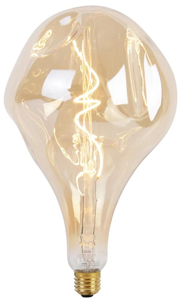 Závesná lampa zlatá 3-svetlá vrátane LED zlatej stmievateľnej - Cava Luxe