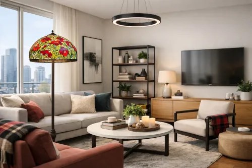 Stojacia lampa Tiffany Massive Ø50*170 kolekcia POPPY