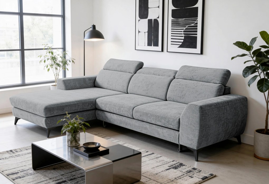 XXXLutz ROHOVÁ SEDAČKA, textil, antracitová MID.YOU - Sedačky - 000694011009